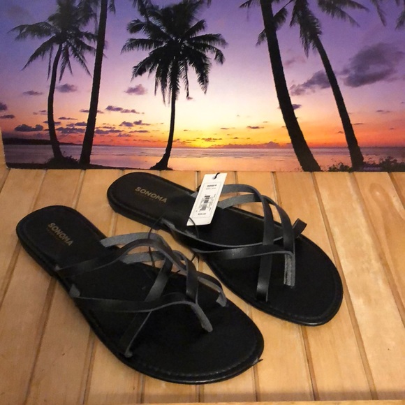 sonoma black sandals
